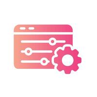 adjustment Flat Gradient Icon White Background vector