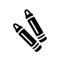 crayon Glyph Icon White Background vector