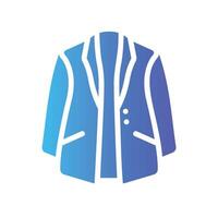 trench coat Flat Gradient Icon White Background vector