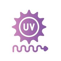 uv Flat Gradient Icon White Background vector