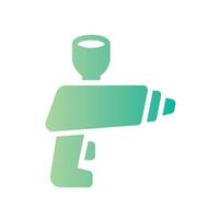 spray gun Flat Gradient Icon White Background vector