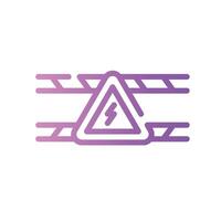high voltage Line Gradient Icon White Background vector