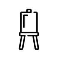 canvas Line Icon White Background vector