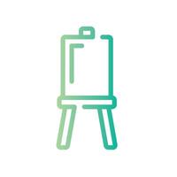 canvas Line Gradient Icon White Background vector