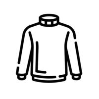 turtleneck Line Icon White Background vector