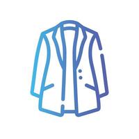 trench coat Line Gradient Icon White Background vector