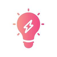 flask Flat Gradient Icon White Background vector