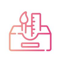 newton cradle Line Gradient Icon White Background vector