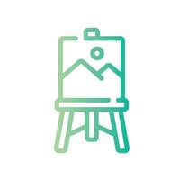 art Line Gradient Icon White Background vector