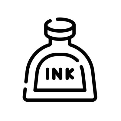 ink Line Icon White Background