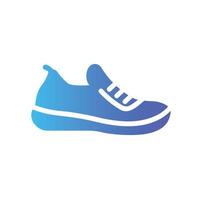 sneakers Flat Gradient Icon White Background vector