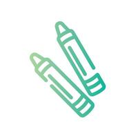 crayon Line Gradient Icon White Background vector