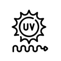 uv Line Icon White Background vector