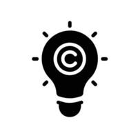 idea Glyph Icon White Background vector
