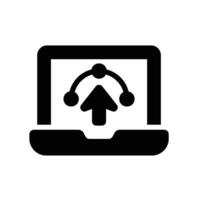 cursor Glyph Icon White Background vector