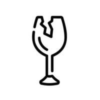 fragle Line Icon White Background vector