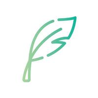 quill Line Gradient Icon White Background vector