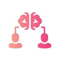 brainstorming Flat Gradient Icon White Background vector