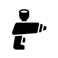 spray gun Glyph Icon White Background vector