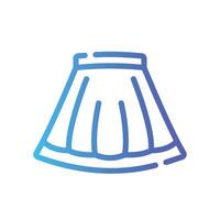 skirt Line Gradient Icon White Background vector