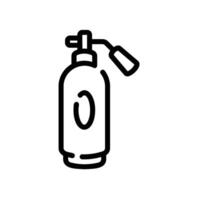 fire extinguisher Line Icon White Background vector