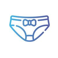 underpant Line Gradient Icon White Background vector