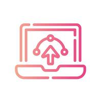 cursor Line Gradient Icon White Background vector