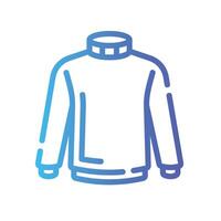 turtleneck Line Gradient Icon White Background vector