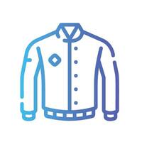 jacket Line Gradient Icon White Background vector