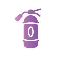 fire extinguisher Flat Gradient Icon White Background vector