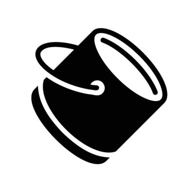 paint can Glyph Icon White Background