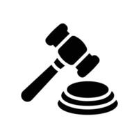 judge Glyph Icon White Background vector