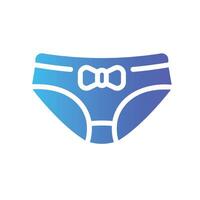 underpant Flat Gradient Icon White Background vector