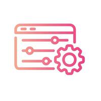 adjustment Line Gradient Icon White Background vector