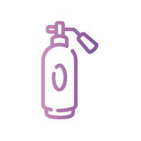 fire extinguisher Line Gradient Icon White Background vector