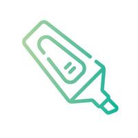 highlighter Line Gradient Icon White Background vector