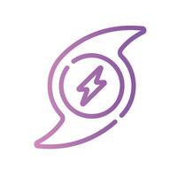storm Line Gradient Icon White Background vector