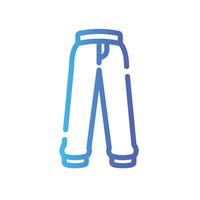 jogger pants Line Gradient Icon White Background vector