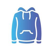 hoodie Flat Gradient Icon White Background vector
