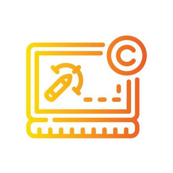 graphic design Line Gradient Icon White Background vector