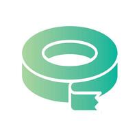 scotch tape Flat Gradient Icon White Background vector