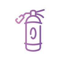 fire extinguisher Line Gradient Icon White Background vector