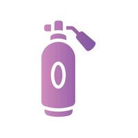 fire extinguisher Flat Gradient Icon White Background vector
