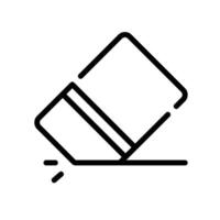 eraser Line Icon White Background vector
