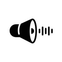 audio Glyph Icon White Background vector