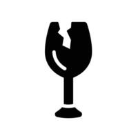 fragle Glyph Icon White Background vector