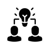 people Glyph Icon White Background vector