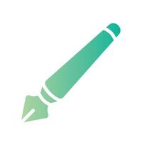 pen tools Flat Gradient Icon White Background vector