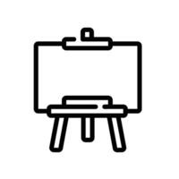 canvas Line Icon White Background vector