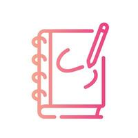 drawing Line Gradient Icon White Background vector
